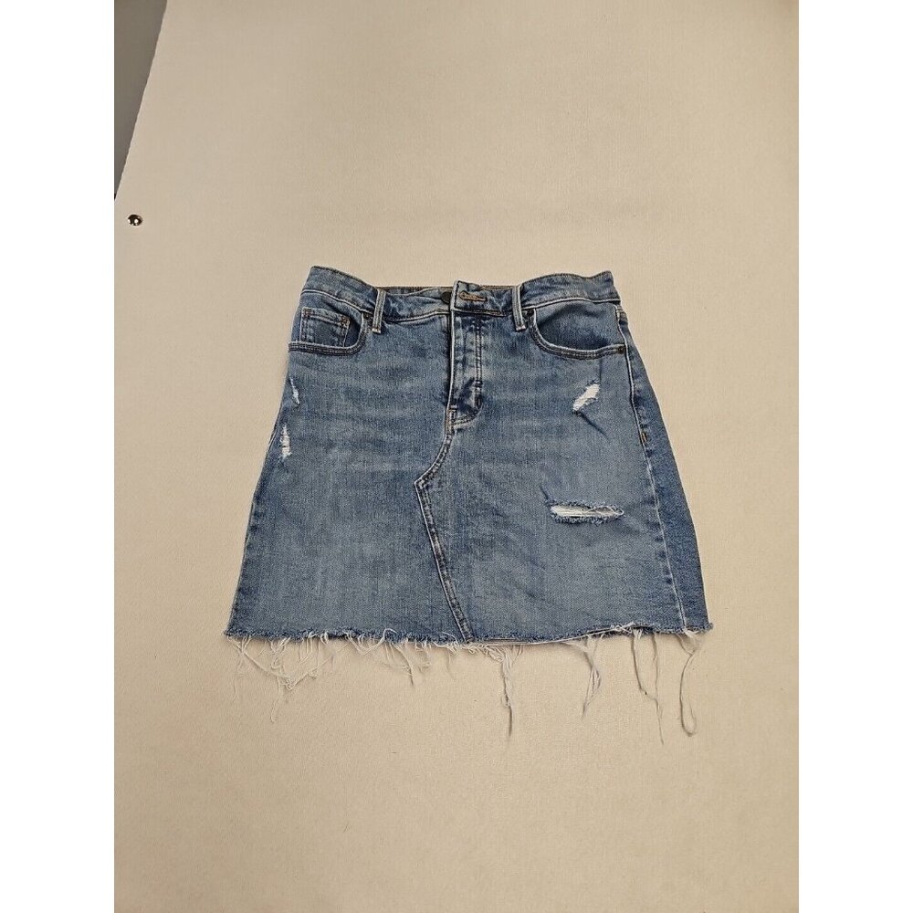 Old Navy Mini Jean Short Skirt Button Fly Womens 2 Blue  Denim Cotton Casual‎